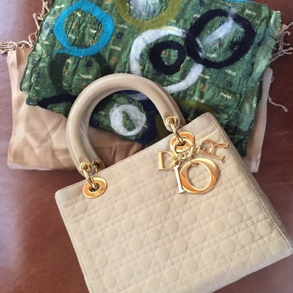 Dior Handbags - Lady Dior - Beige - Cannage